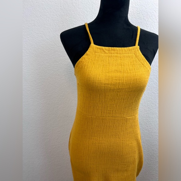Madewell Bodycon Side Slit Mustard Sleeveless Dress Size XXS - Picture 2 of 9